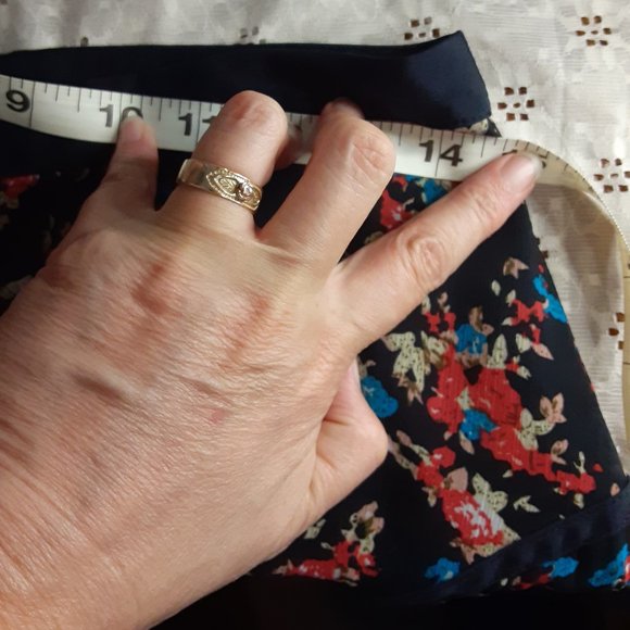 Forever 21 black floral maxi skirt  Ribbon Yoke Details - Picture 11 of 13